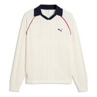 PUMA x MADHAPPY Pointelle Long Sleeve Jersey 'Warm White' 637566-57