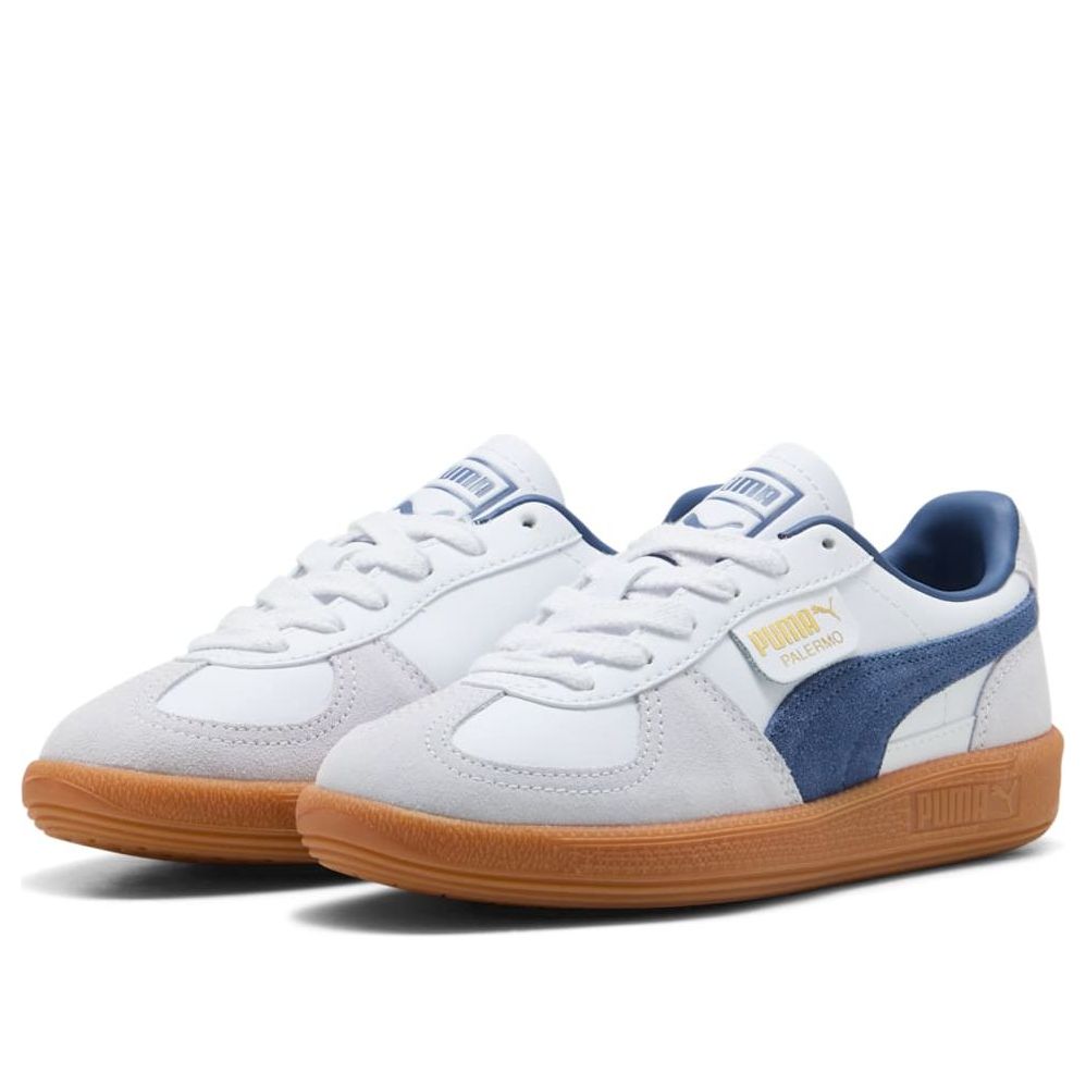 (GS) PUMA Palermo Leather 'White Dark Indigo' 397275-11