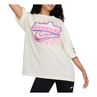 (WMNS) Nike Sportswear Oversized Graphic T-Shirt 'Sail' FZ1146-133