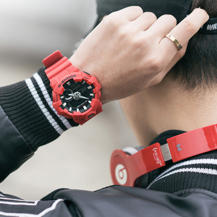 CASIO G-Shock Analog-Digital 'Red' GA-700-4APR