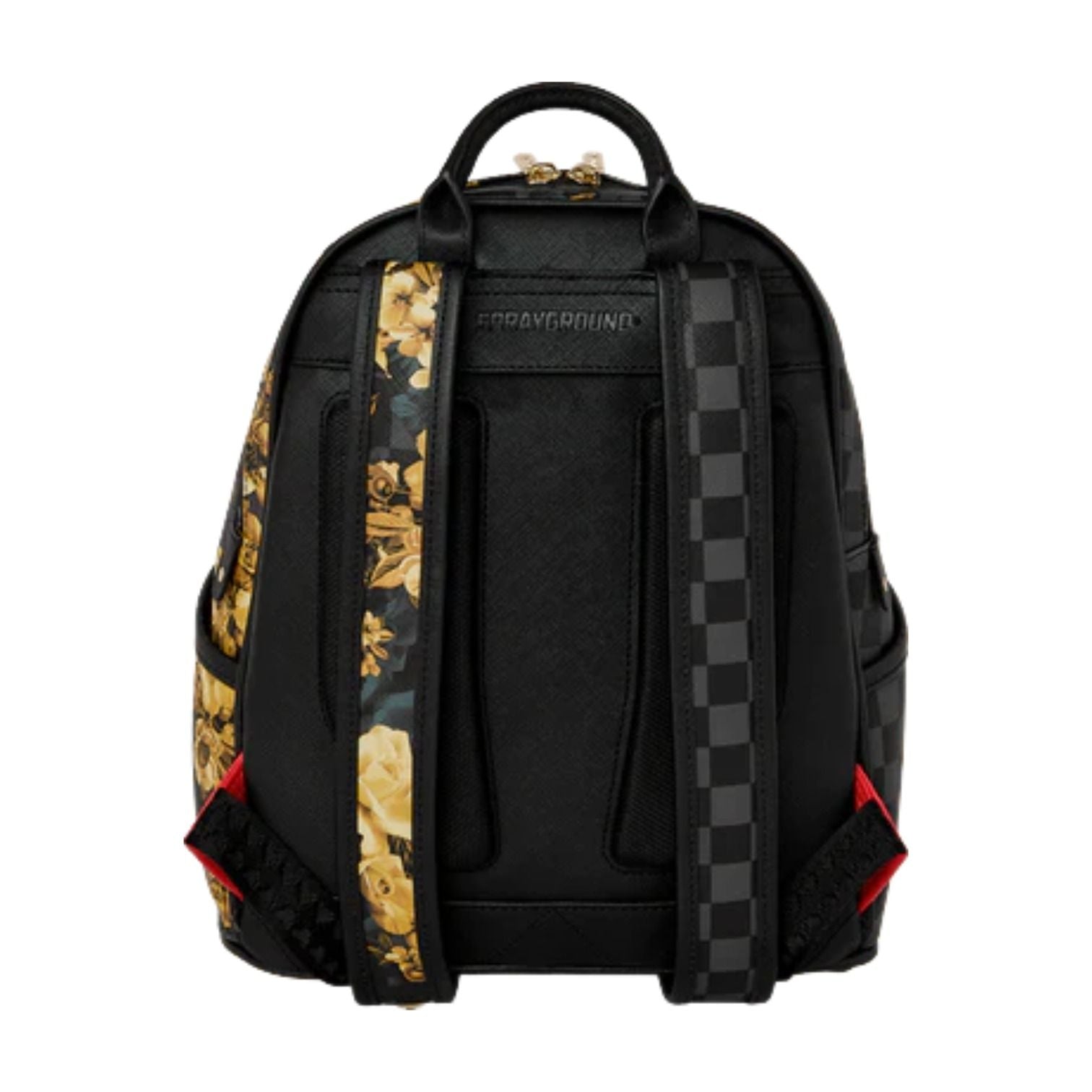 Sprayground Gold Floral Remix Savage Backpack 'Black Gold' B9003