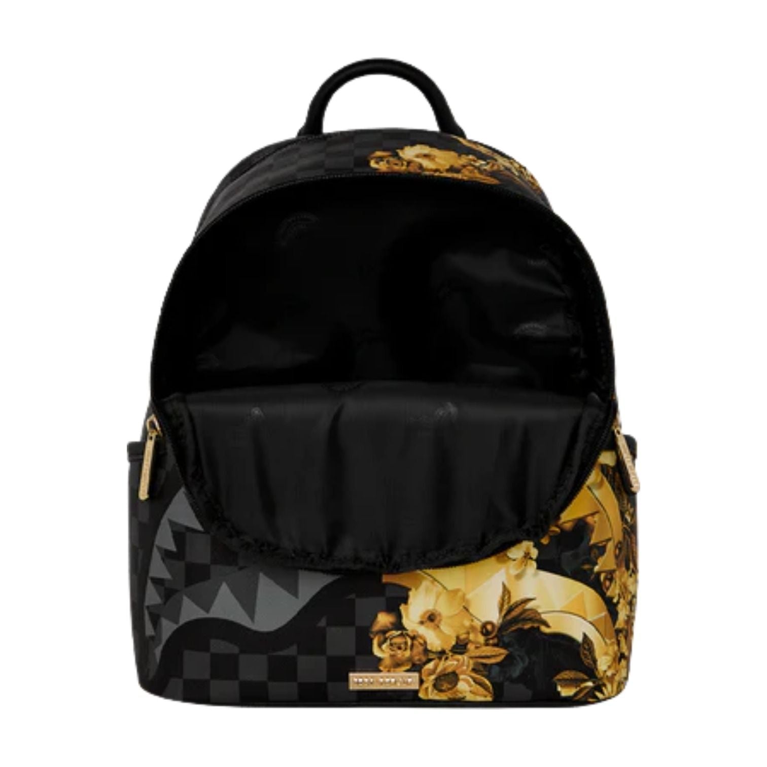 Sprayground Gold Floral Remix Savage Backpack 'Black Gold' B9003