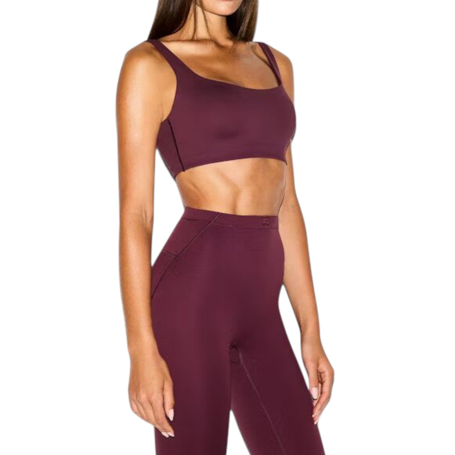 (WMNS) Nike x SKIMS Matte Scoop Neck Bra 'Currant' BRSPT2723-CUR
