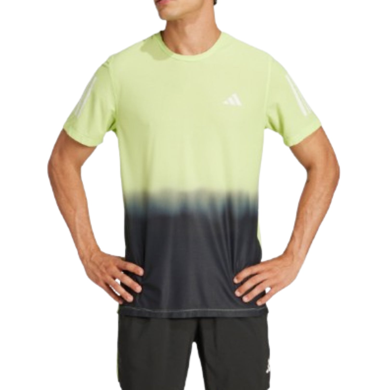 adidas Own the Run CLIMACOOL Colorblock T-Shirt Asia Sizing 'Green Black' JP0828