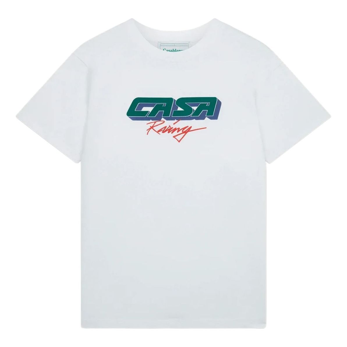 Casablanca Casa Racing 3D Printed Oversized T-Shirt 'White' MS24-JTS-027-03
