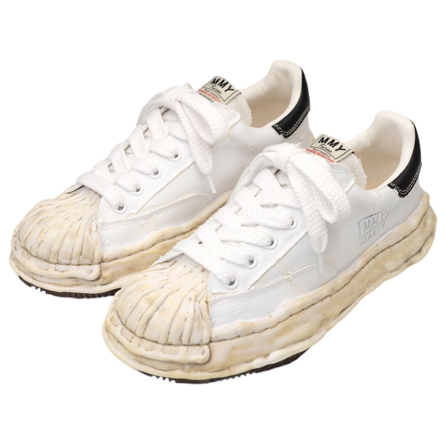 Maison MIHARA YASUHIRO BLAKEY OG Sole Film Attached Canvas Low 'White' A15FW727-WHITE