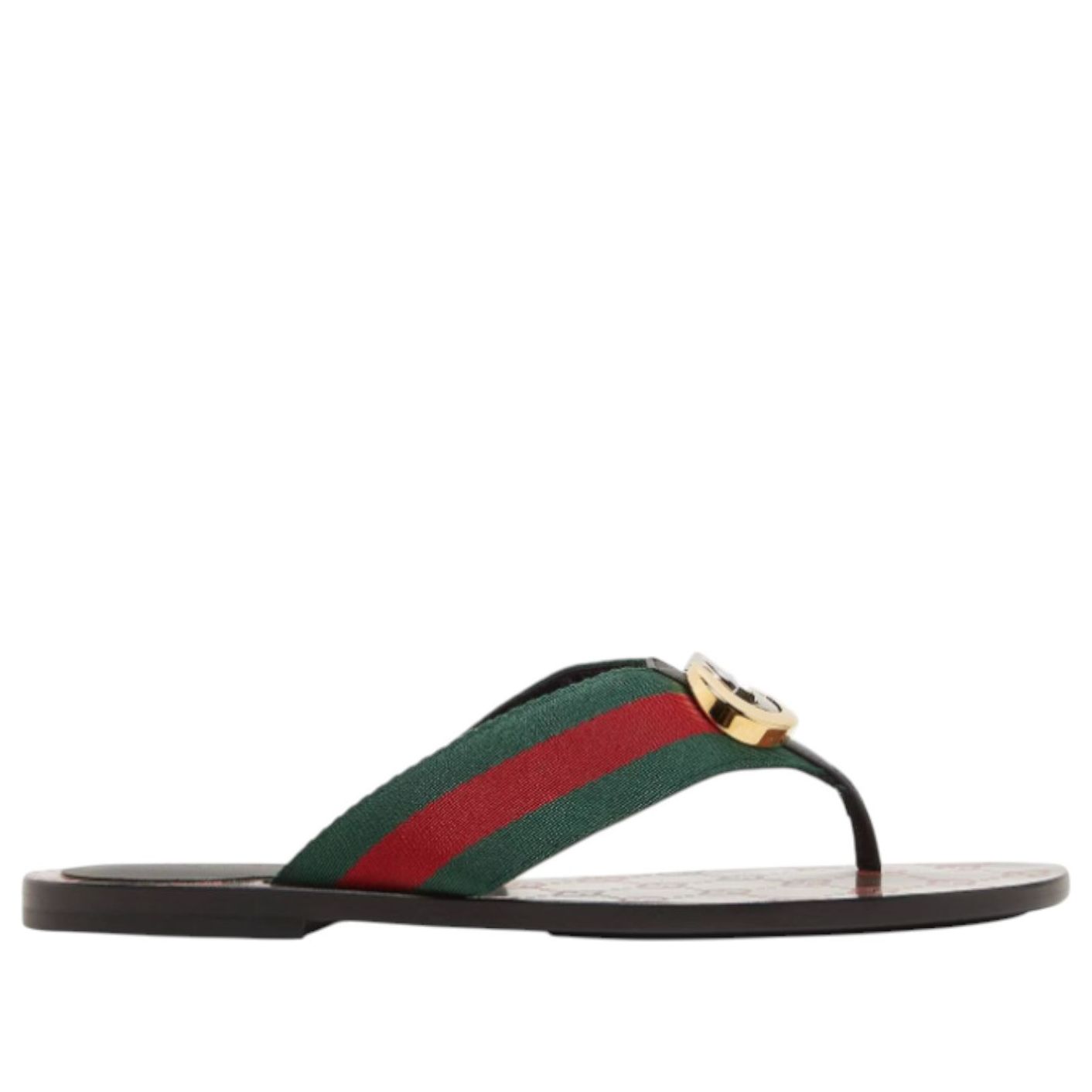 (WMNS) Gucci Web Thong Sandal 'Black' 612138-H9020-8476