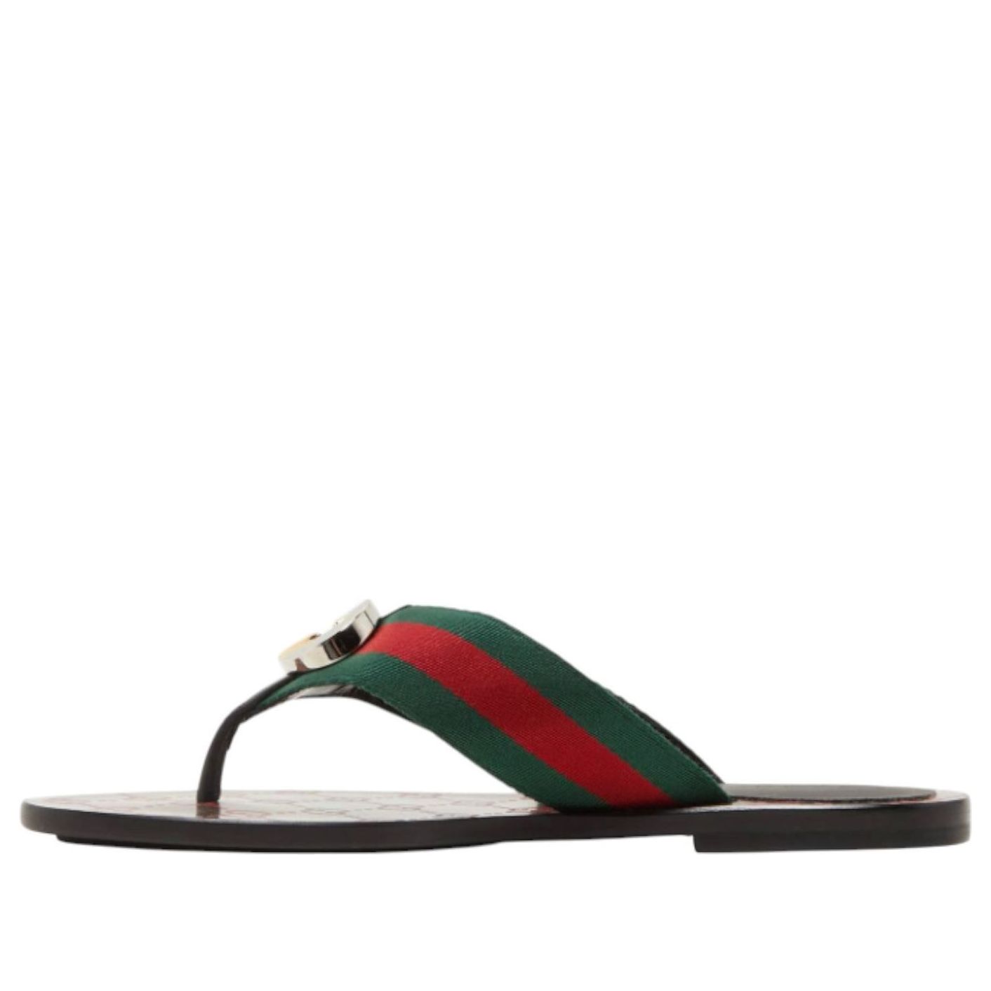 (WMNS) Gucci Web Thong Sandal 'Black' 612138-H9020-8476
