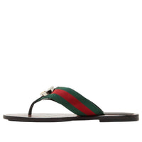 (WMNS) Gucci Web Thong Sandal 'Black' 612138-H9020-8476
