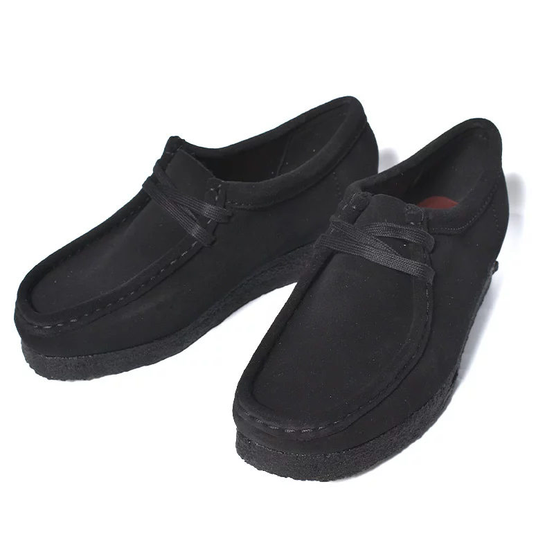 (WMNS) Clarks Wallabee 'Black Suede' 26155522