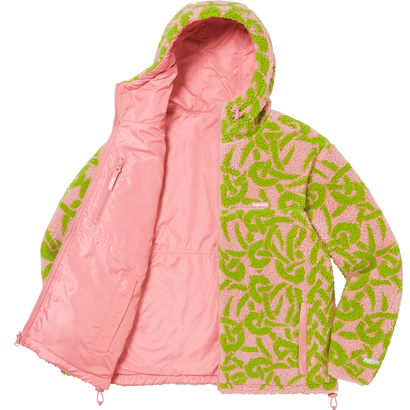 Supreme Celtic Knot Reversible Windstopper Fleece Hooded Jacket 'Pink' SUP-FW21-234-TAN
