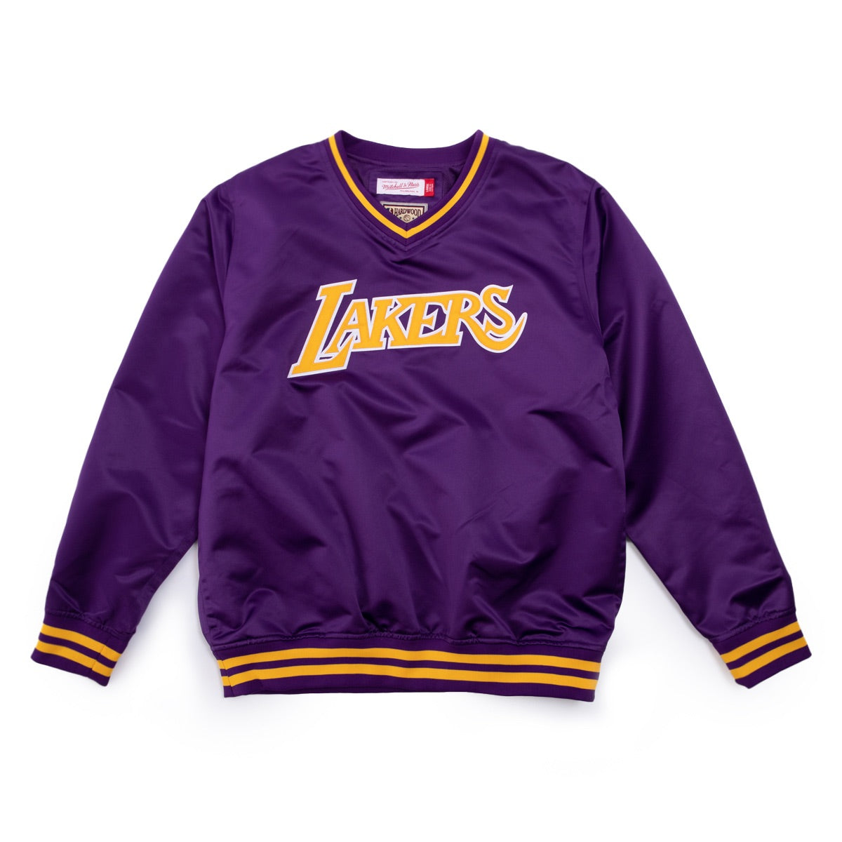 Mitchell & Ness NBA Sideline Pullover Satin Jacket 'Los Angeles Lakers' OJPO4996-LALYYPPPPURP