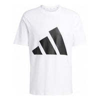 adidas Essentials Big Logo T-Shirt Asia Sizing 'Black White' JE8943