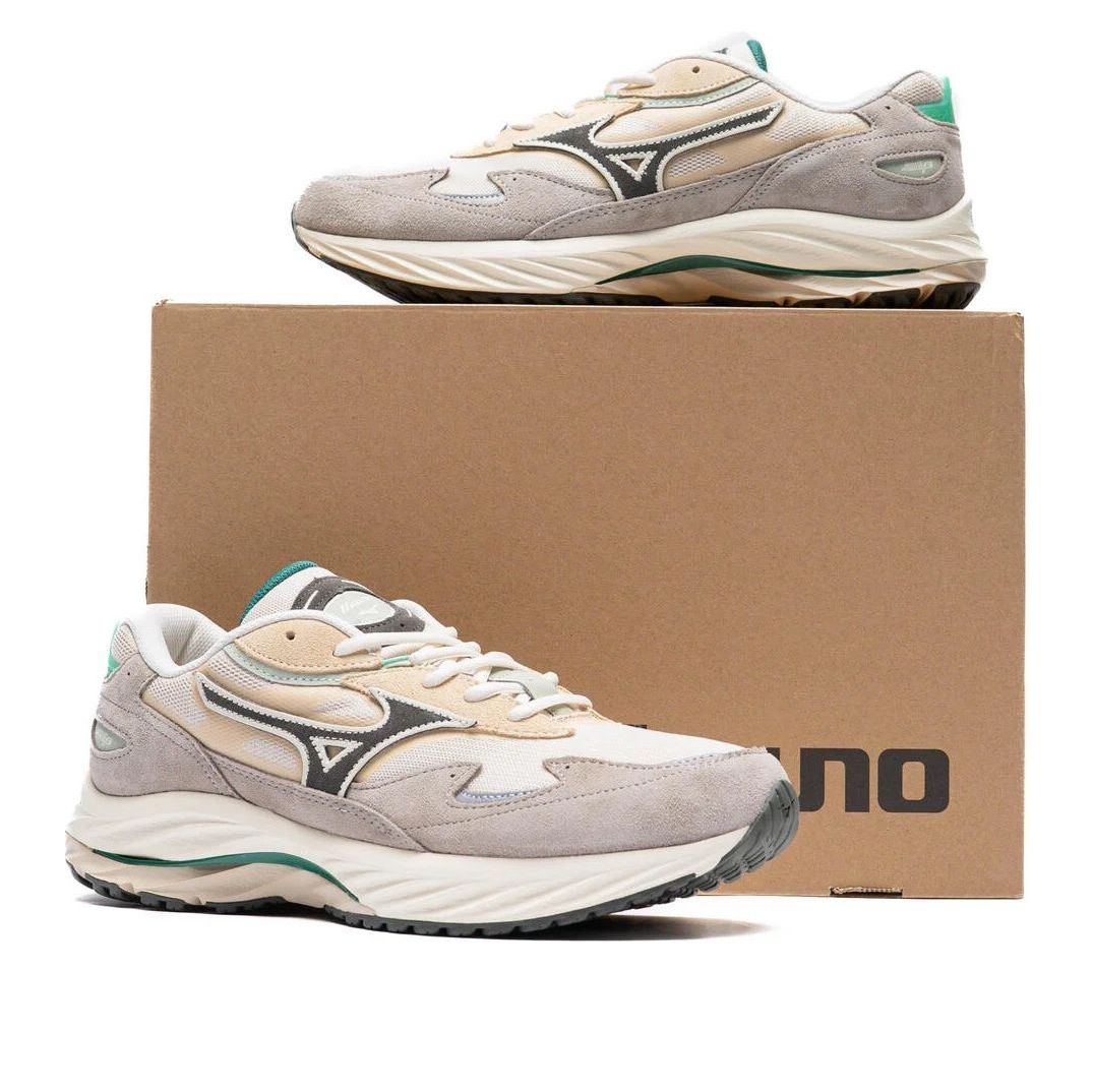 MIZUNO Wave Rider B 'Light Beige Dark Grey Mint Green' D1GA330916