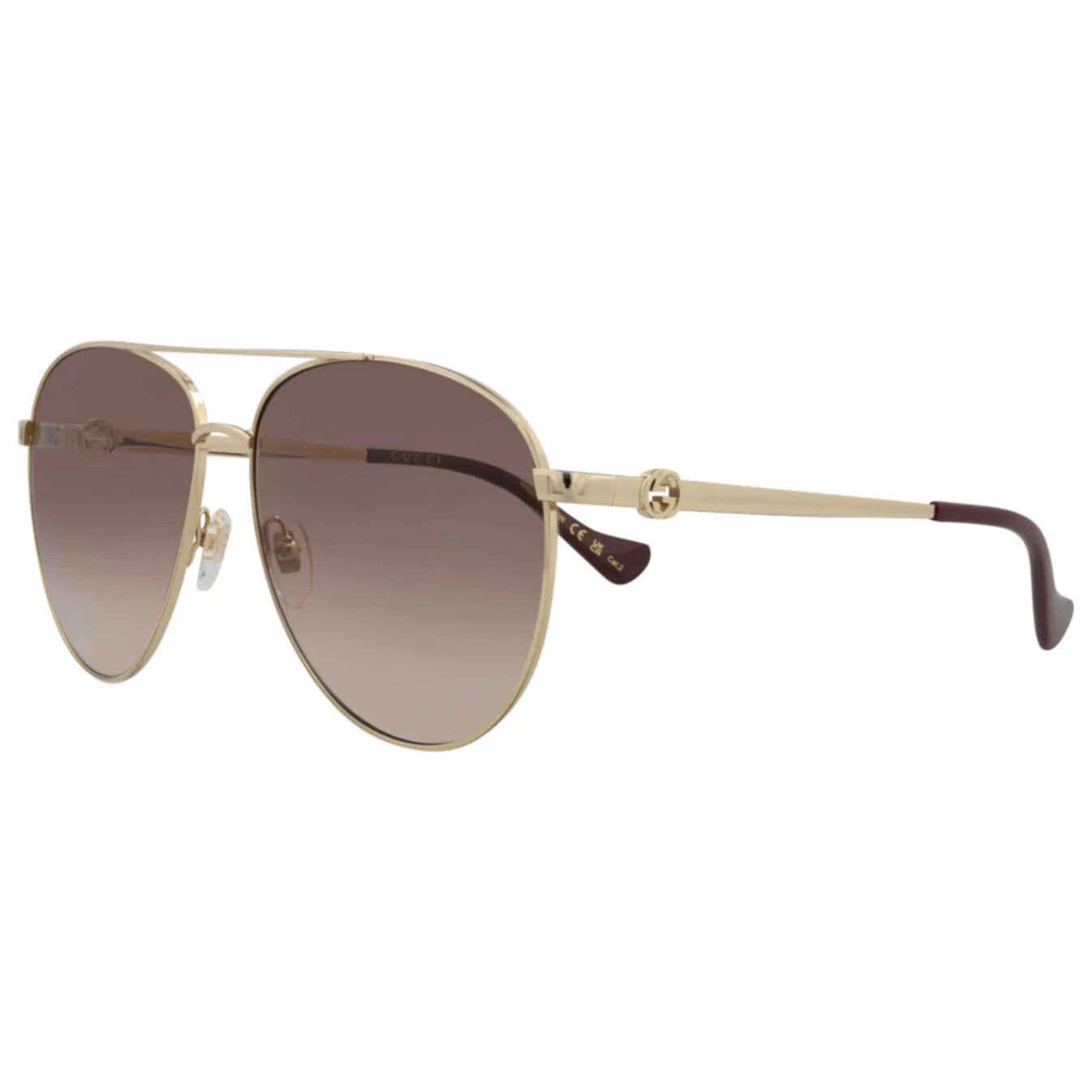 Gucci Aviator-Frame Metal Sunglasses 'Gold Brown' GG1088S-30012964-002