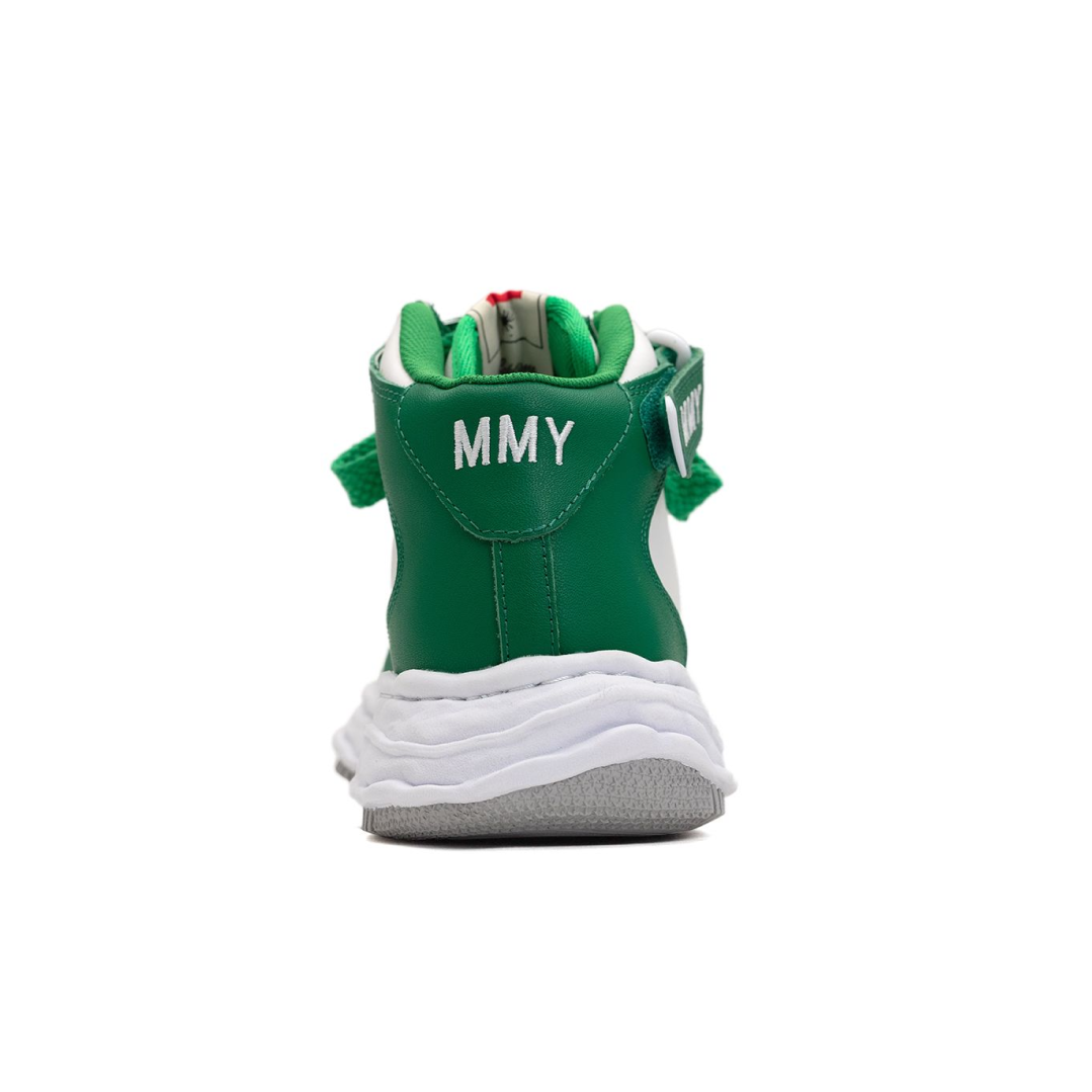 Maison MIHARA YASUHIRO WAYNE OG Sole Leather High-top Sneaker 'White Green' A08FW705-WHTGRN