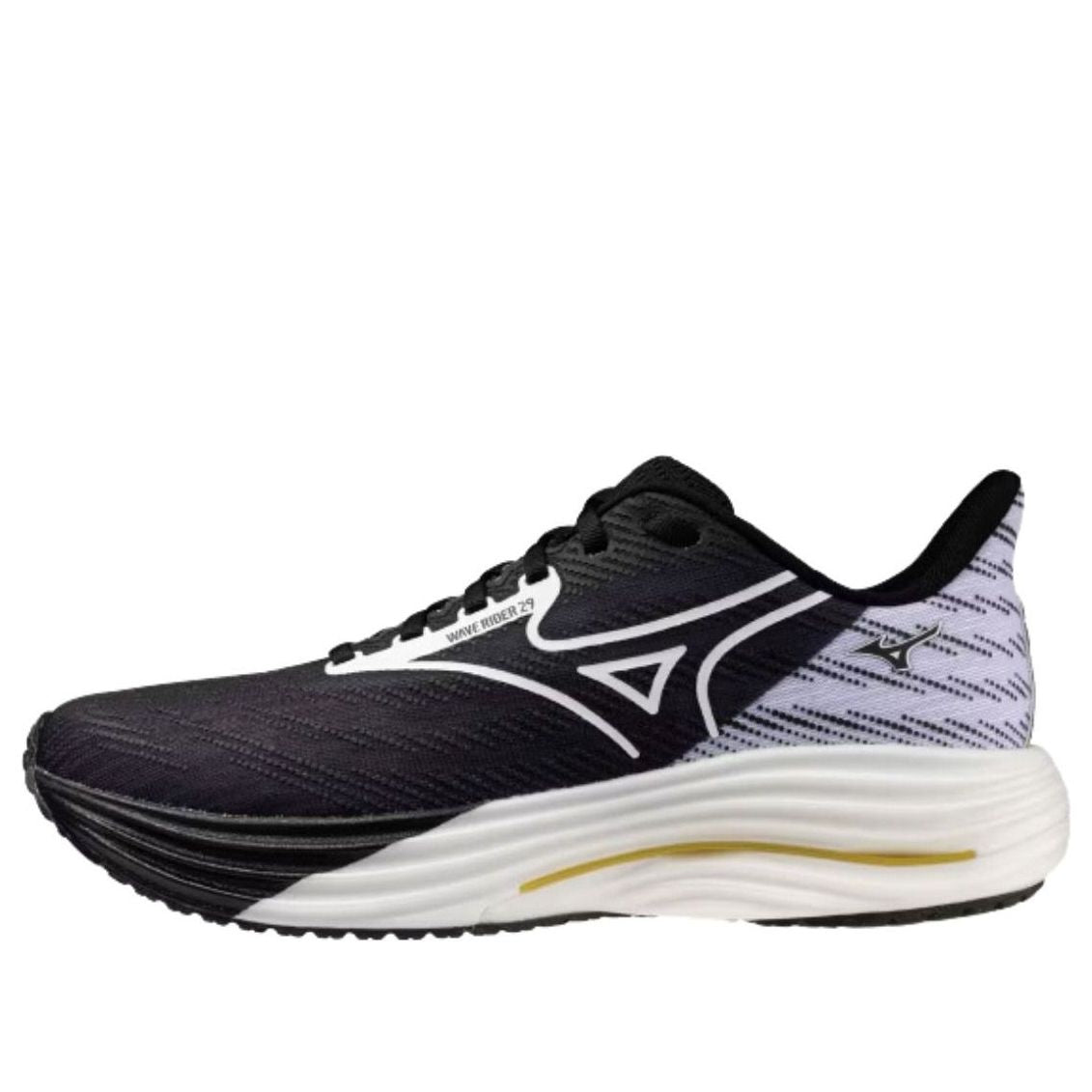 Mizuno Wave Rider 29 'Black White Gold' J1GC266301