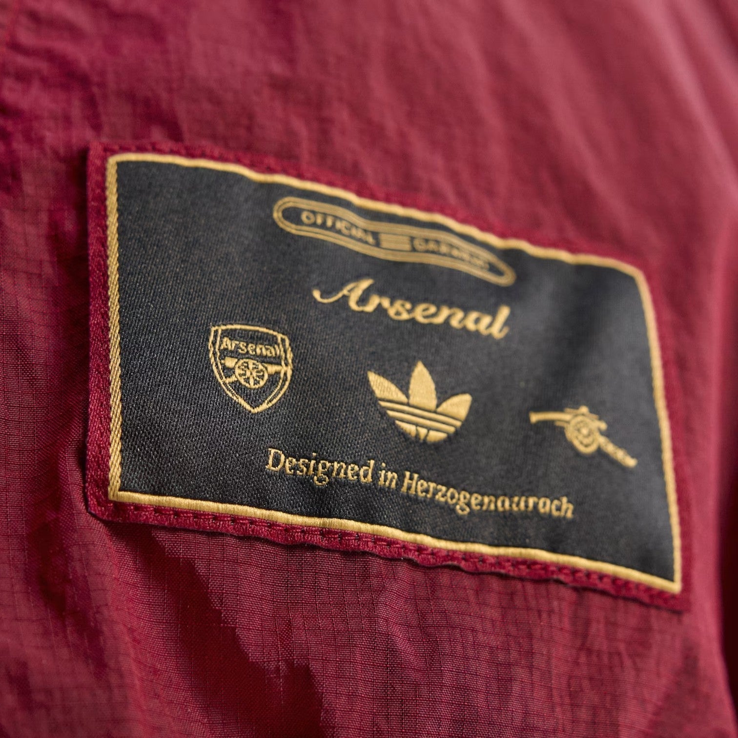 adidas Arsenal Terrace Icon Half-Zip Jacket 'Team Coll Burgundy'  JM9399