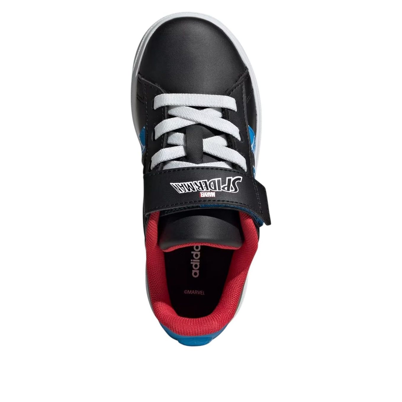 (GS) adidas x Marvel Spider-Man Grand Court 'Cloud Black Bright Blue' JQ8073