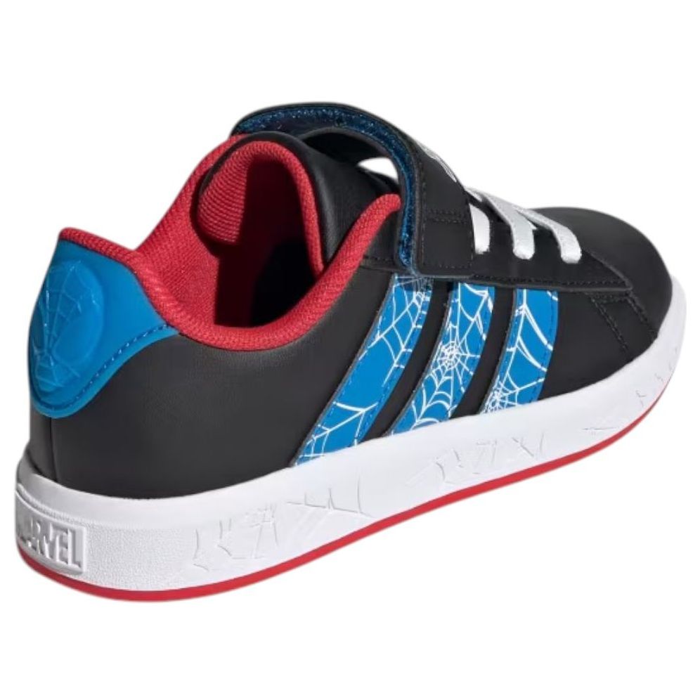 (GS) adidas x Marvel Spider-Man Grand Court 'Cloud Black Bright Blue' JQ8073
