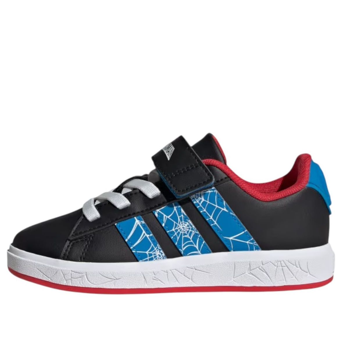 (GS) adidas x Marvel Spider-Man Grand Court 'Cloud Black Bright Blue' JQ8073