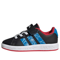 (GS) adidas x Marvel Spider-Man Grand Court 'Cloud Black Bright Blue' JQ8073