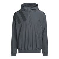 adidas Anthony Edwards Anorak Pullover Jacket Asia Sizing 'Carbon'  KC1611