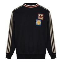 adidas FW25 Crafted Crewneck Jumper Asia Sizing 'Black' KU1422