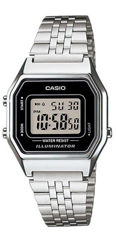 CASIO Quartz Waterproof Silver Digital LA680WA-1-TAIWAN