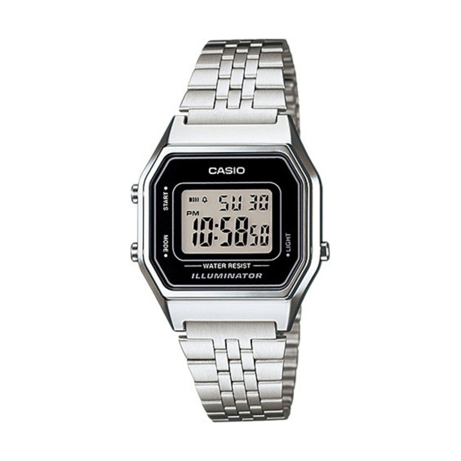 CASIO Quartz Waterproof Silver Digital LA680WA-1-TAIWAN