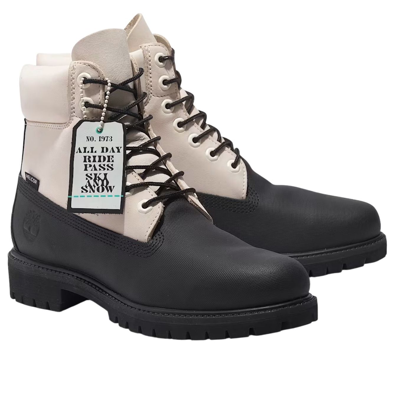 Timberland 6 Inch Ski School Premium Waterproof Boot 'Black Helcor Leather White' TB0A5YQW015