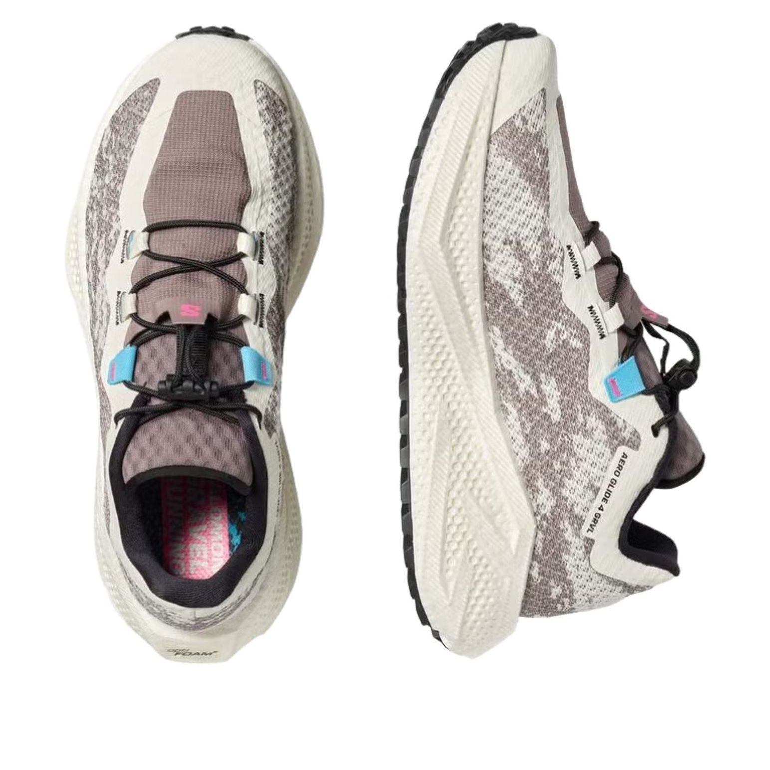 (WMNS) SALOMON Areo Glide 4 GRVL 'Vanilla Ice Black' 491755