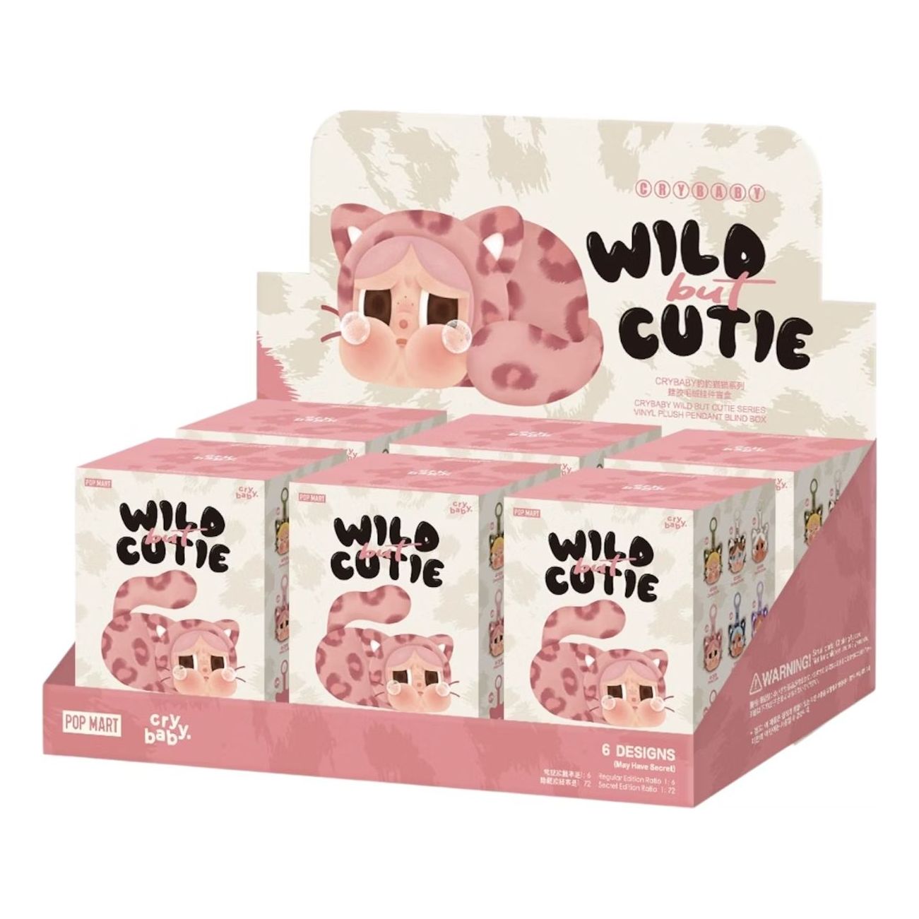 Pop Mart CryBaby Wild but Cutie Vinyl Plush Pendant Sealed Case (6 Blind Boxes) PPMT-2505-0012