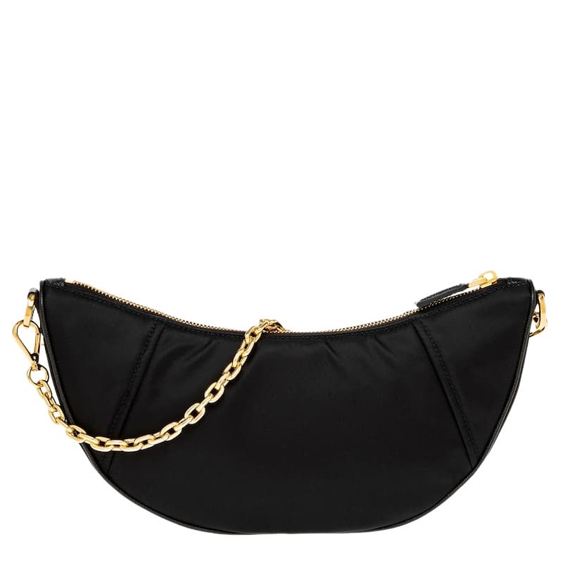 (WMNS) PRADA FW25 Demi-Lune Shoulder Bag 'Black' 1BH222-R064-F0002