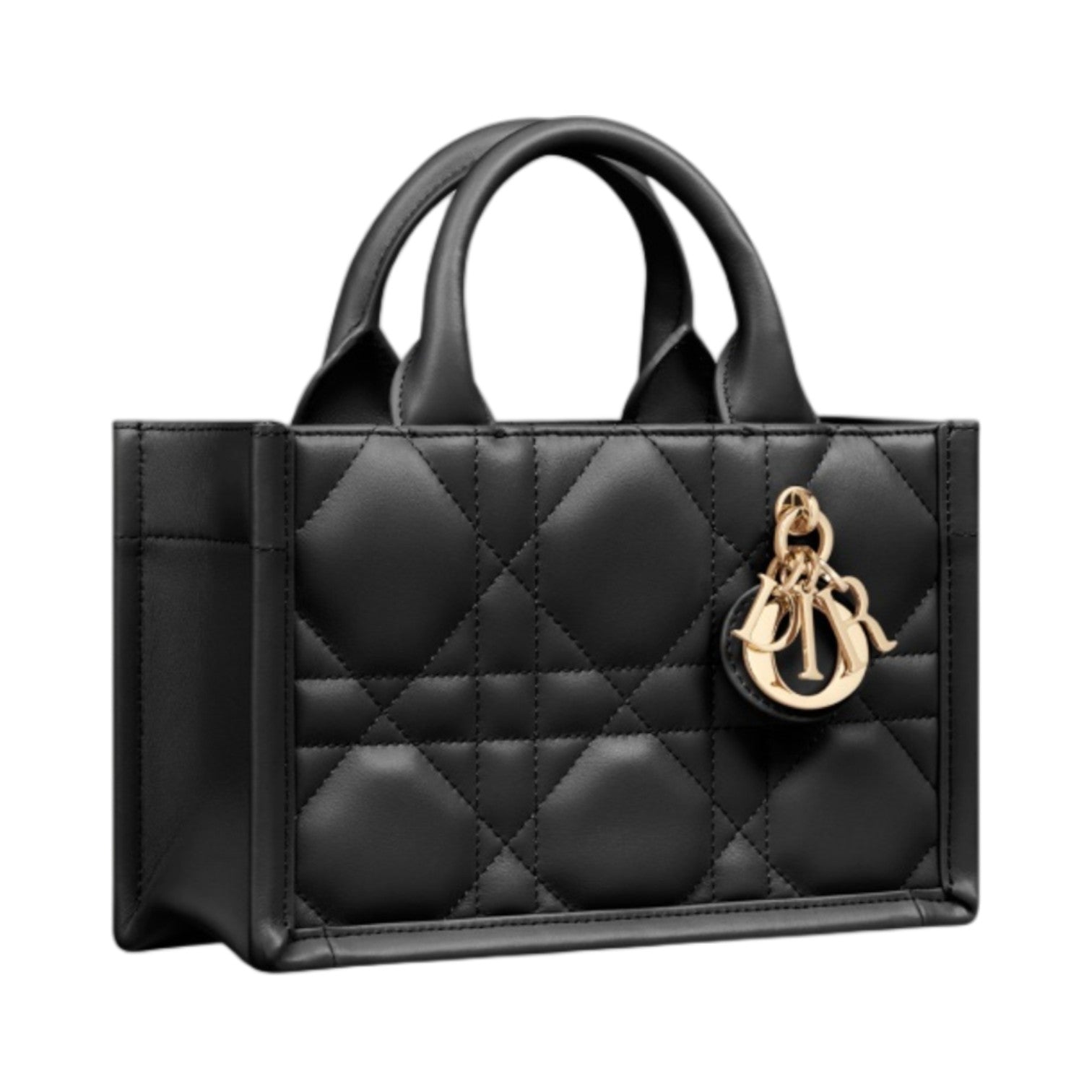 (WMNS)	DIOR Mini Book Tote with Strap 'Macrocannage Calfskin Black' S5573OWHP-M900