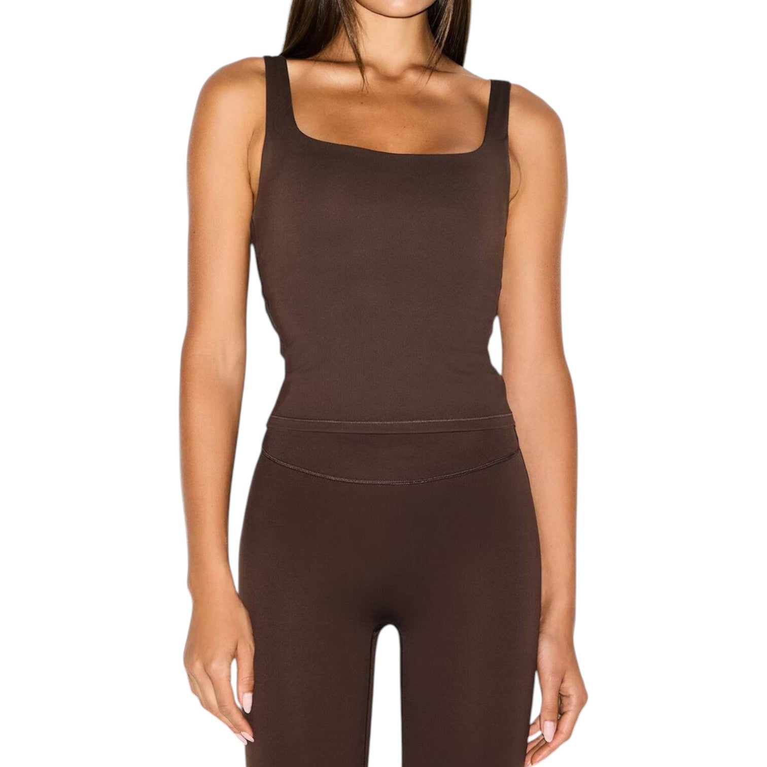 (WMNS) Nike x SKIMS Matte Square-Neck Tank 'Dark Sepia' TPTNK2728-DSP