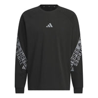 adidas Wording Pack Loose Fit Long Sleeve T-Shirt Asia Sizing 'Black' KB3660