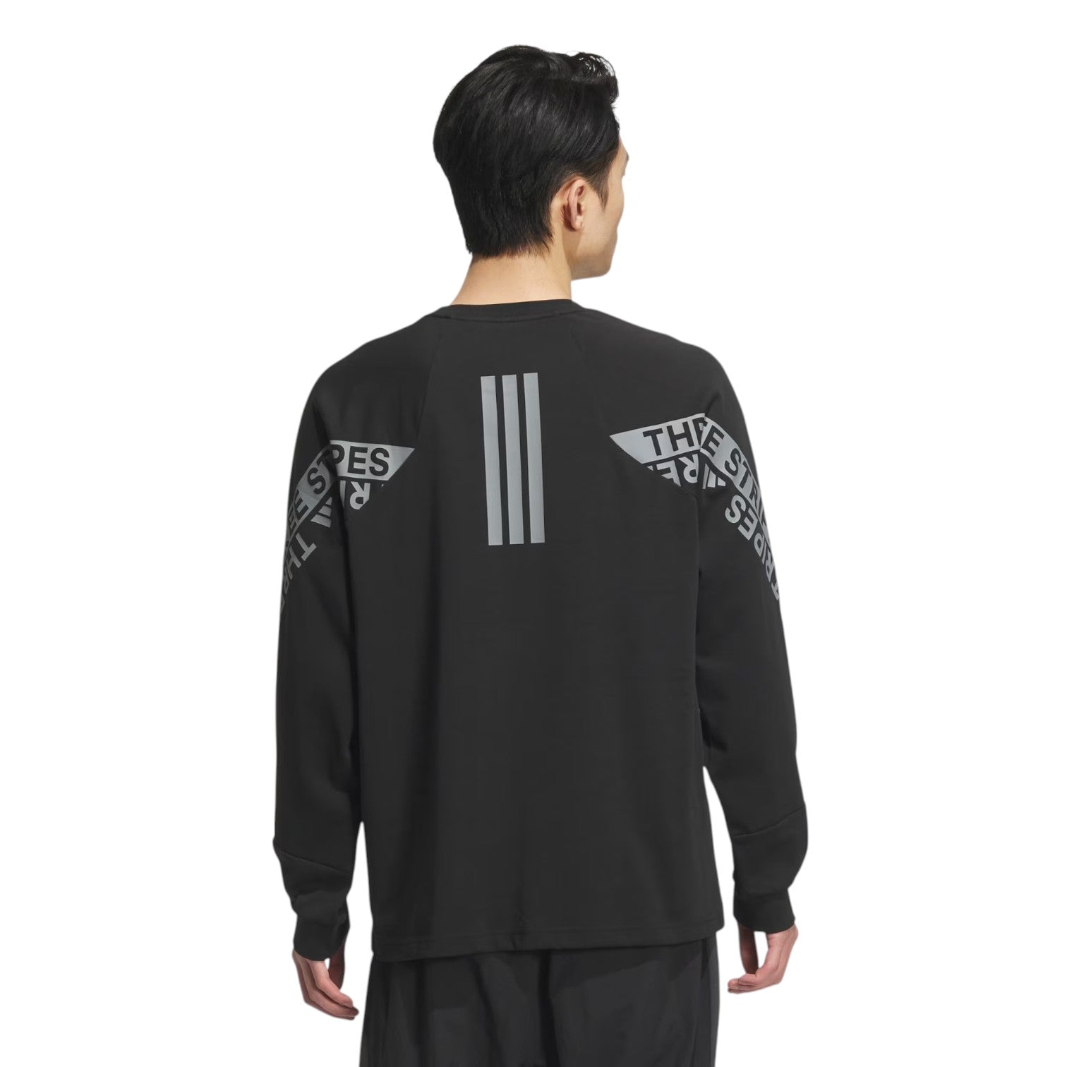adidas Wording Pack Loose Fit Long Sleeve T-Shirt Asia Sizing 'Black' KB3660