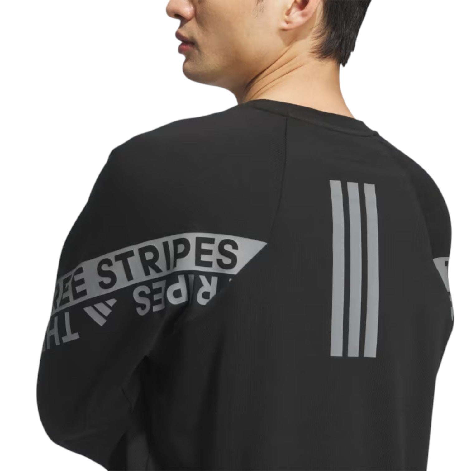 adidas Wording Pack Loose Fit Long Sleeve T-Shirt Asia Sizing 'Black' KB3660