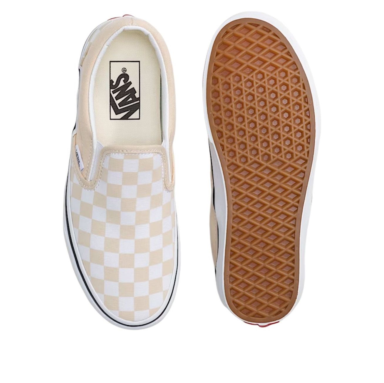 Vans Classic Slip-On Checkerboard 'Creme Brule Beige' VN000D6YCHW