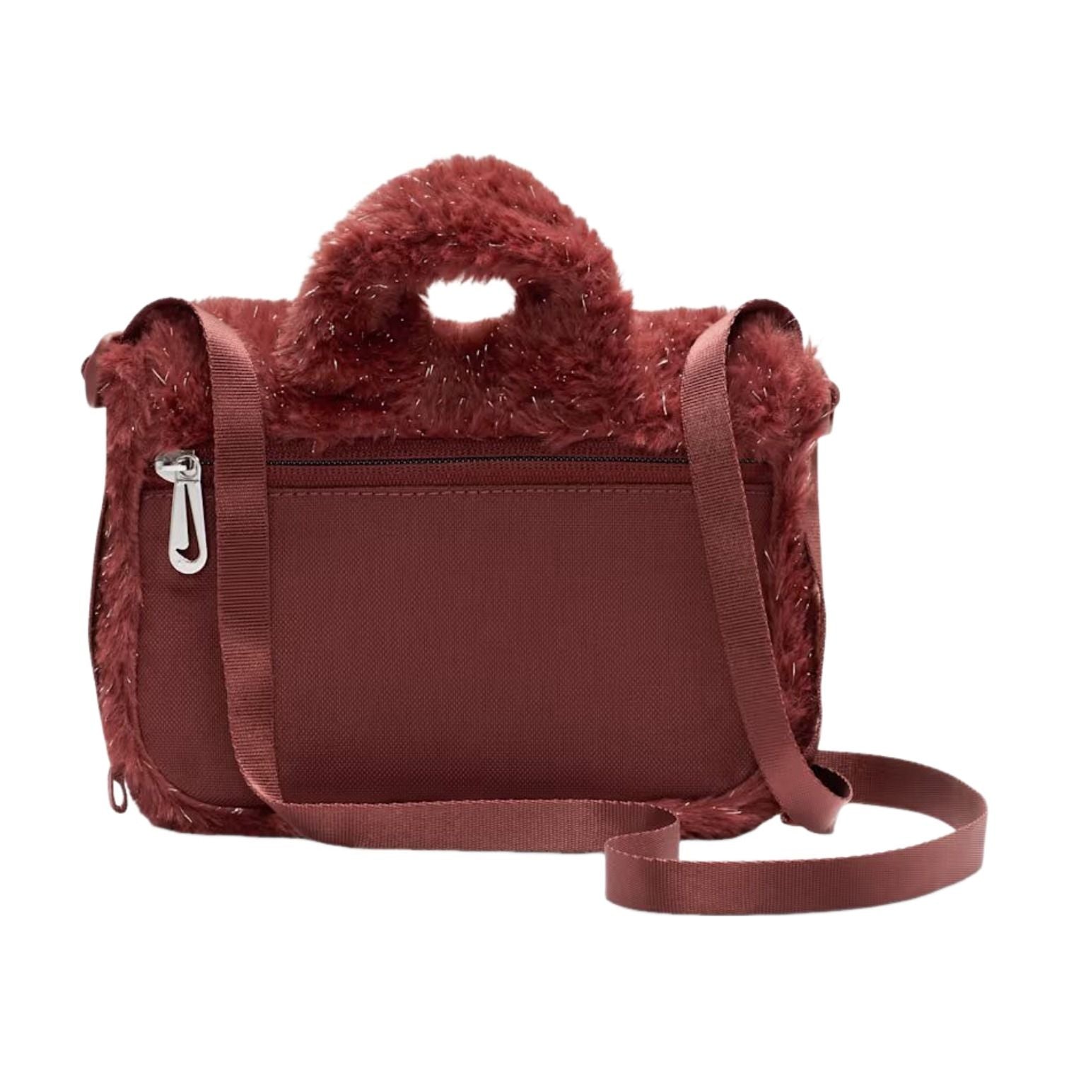 (GS) Nike 1L Faux Fur Crossbody Bag 'Dark Pony Pink Foam' FZ1329-231