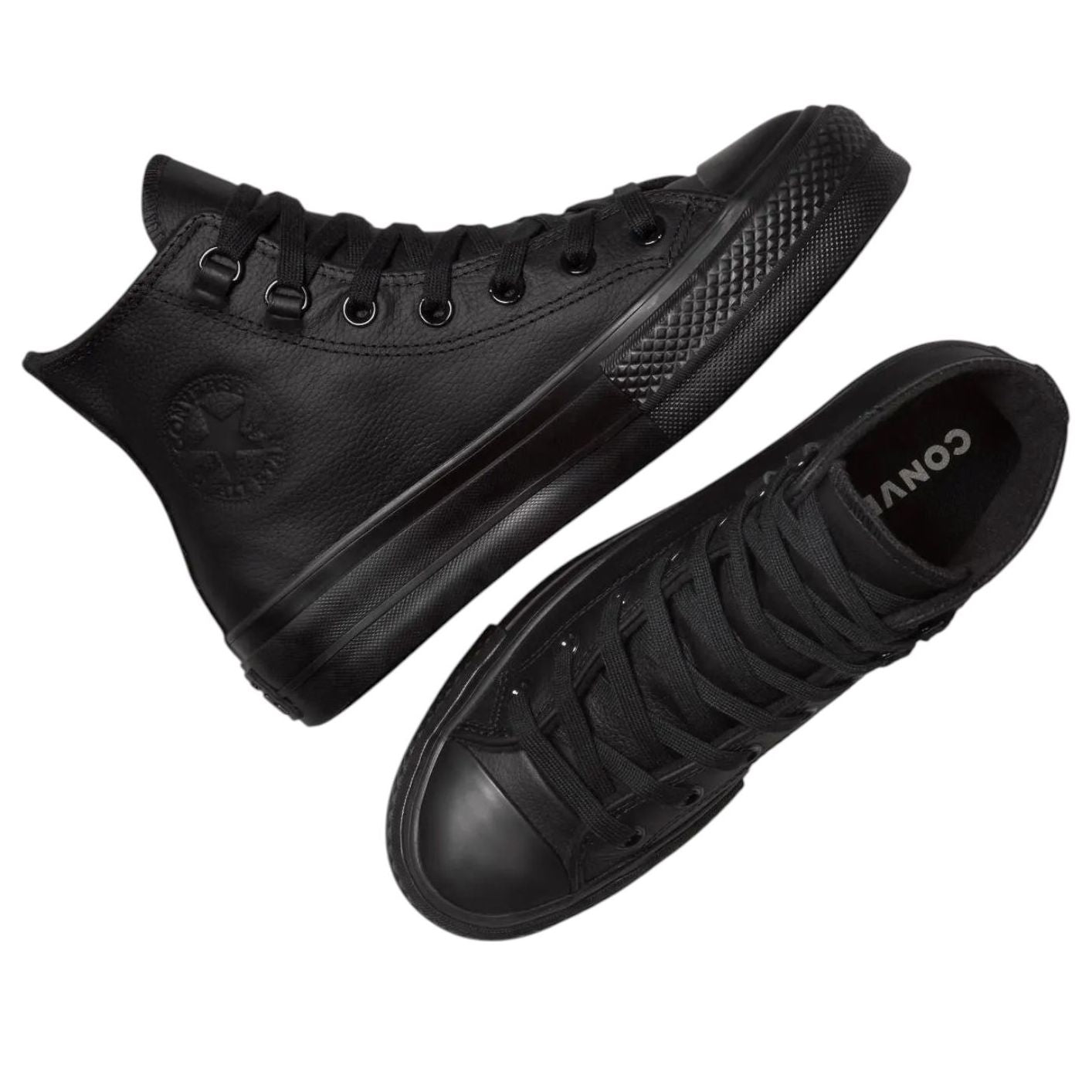 (WMNS) Converse Chuck Taylor All Star Lift Leather High Top 'Black' A12969C
