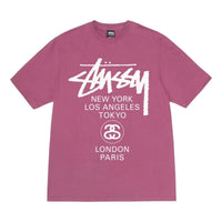 Stussy World Tour T-Shirt 'Berry' 3903860-BERY