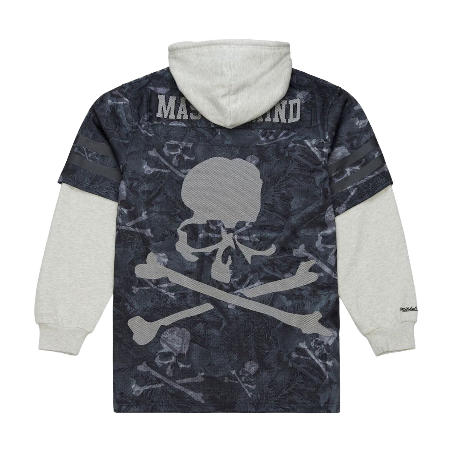 Mitchell & Ness x Mastermind Print Jersey Hoodie 'Charcoal Ash' JY16967-CLBBLCK