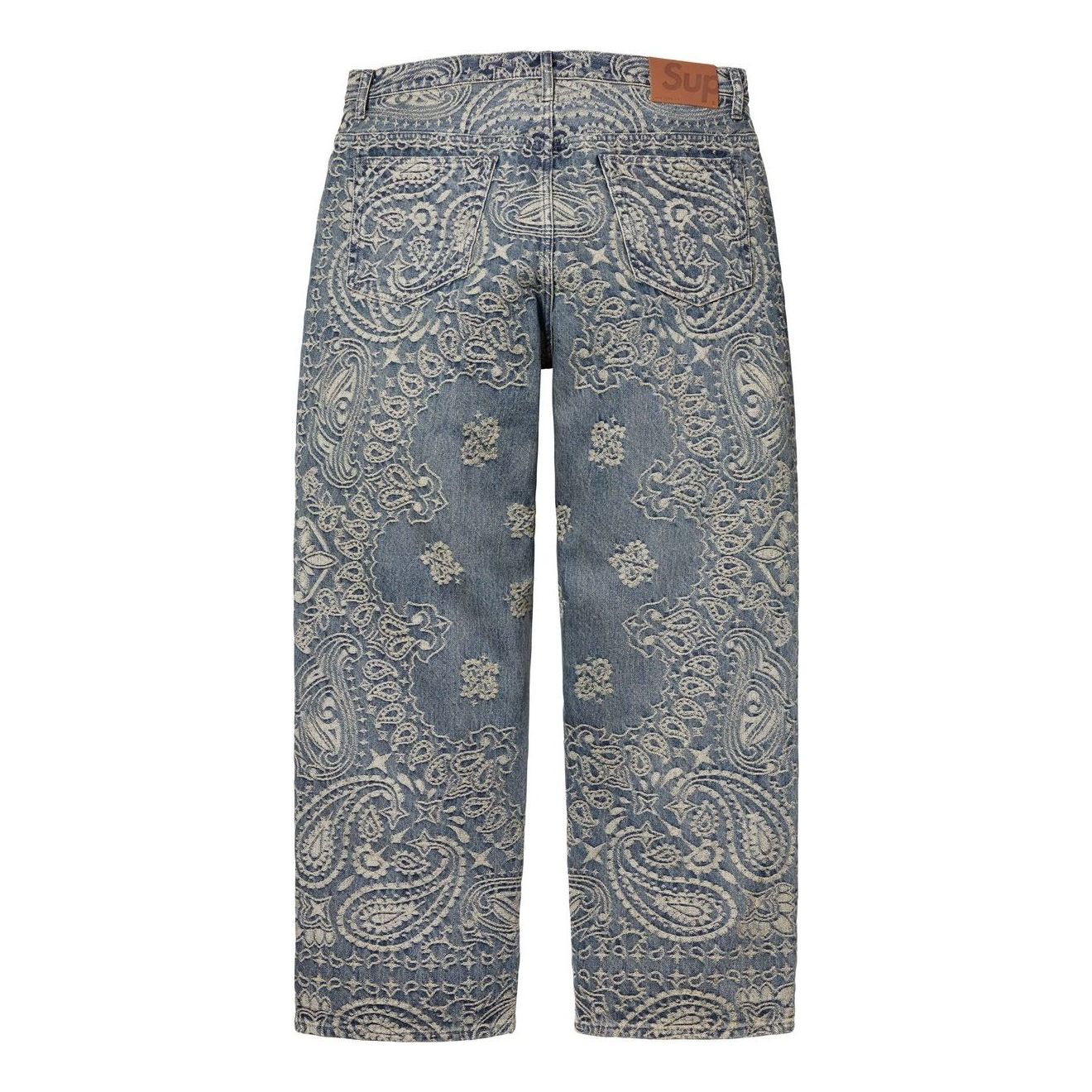 Supreme Bandana Jacquard Baggy Jean 'Blue' SS25P12-BLUE