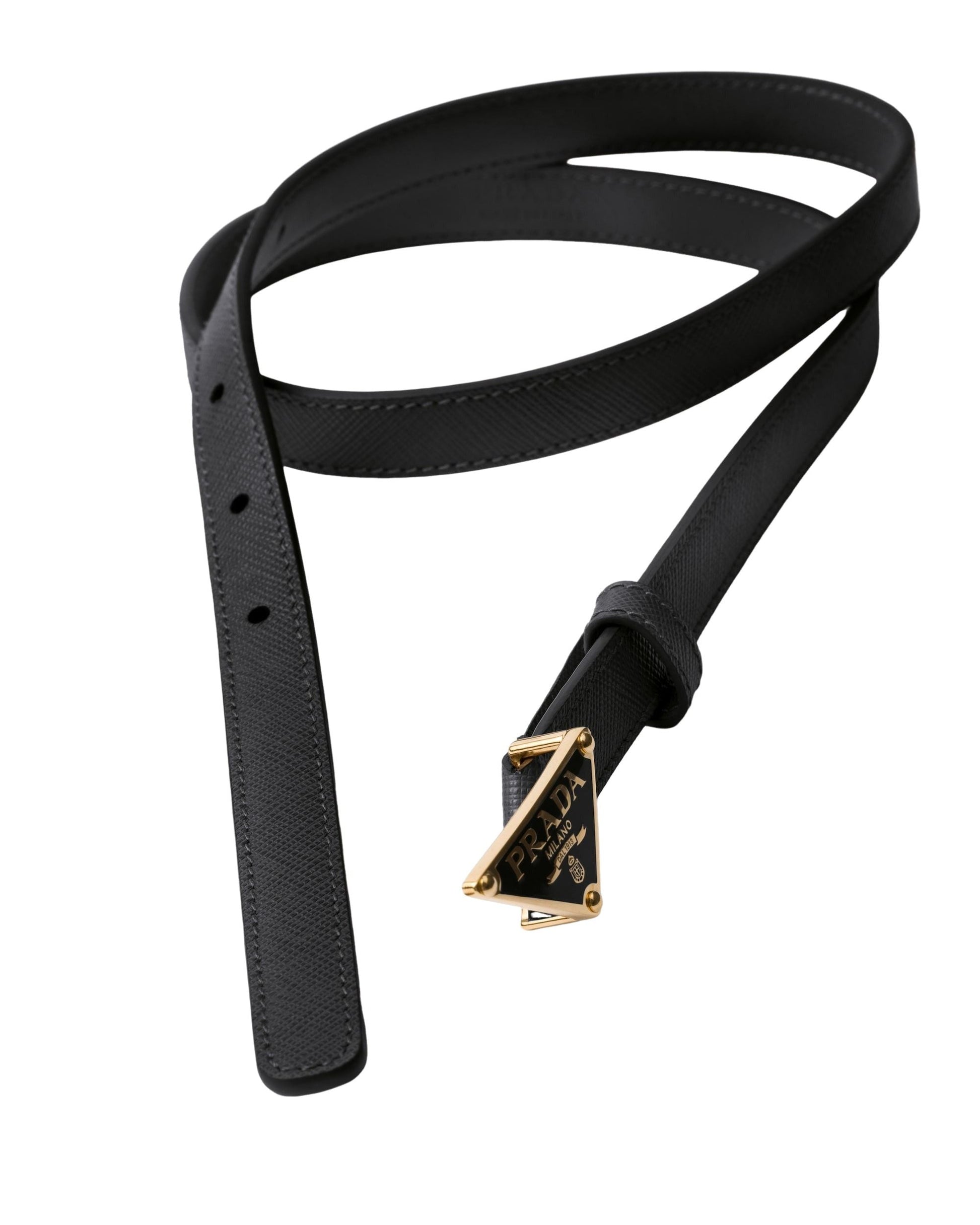 (WMNS) PRADA Saffiano Leather Belt 'Black' 1CC621-053-F0002
