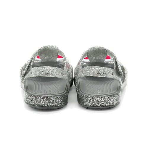 (GS) Crocs Isabella Glitter Flat Sandals 'Grey Silver' 205038-040