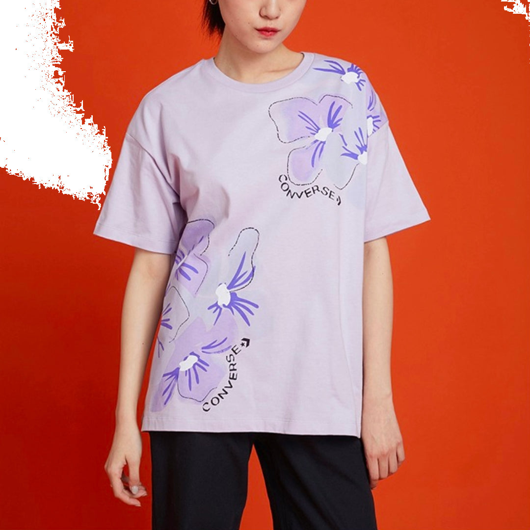(WMNS) Converse Infinite Lilac IWD Oversized T-Shirt Asia Sizing 'Purple' 10022422-A01
