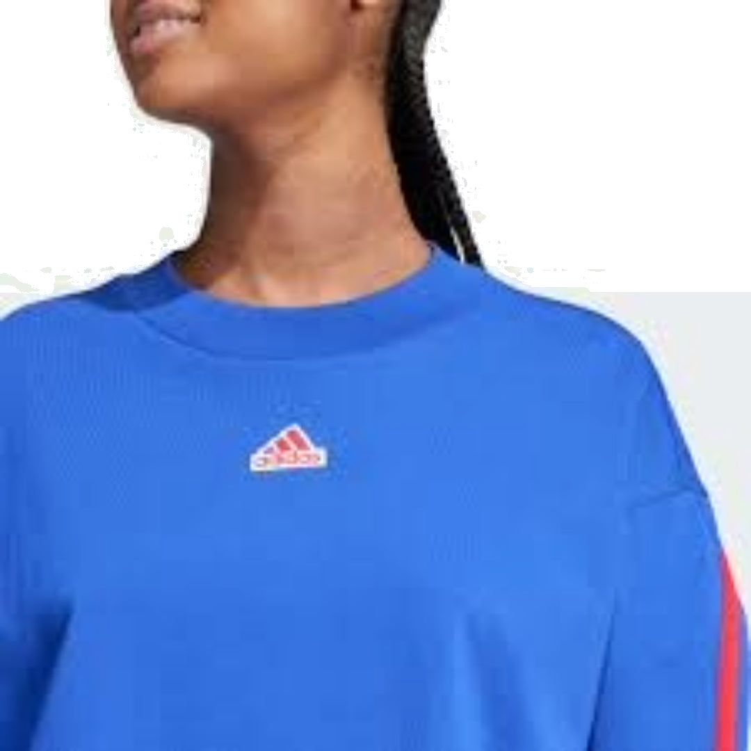 (WMNS) adidas Future Icons 3-Stripes T-Shirt Asia Sizing 'Blue' IS8340