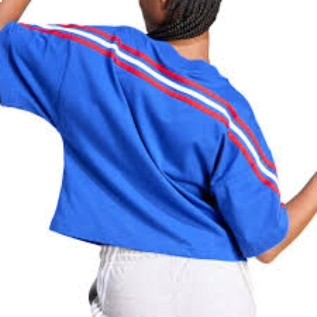 (WMNS) adidas Future Icons 3-Stripes T-Shirt Asia Sizing 'Blue' IS8340